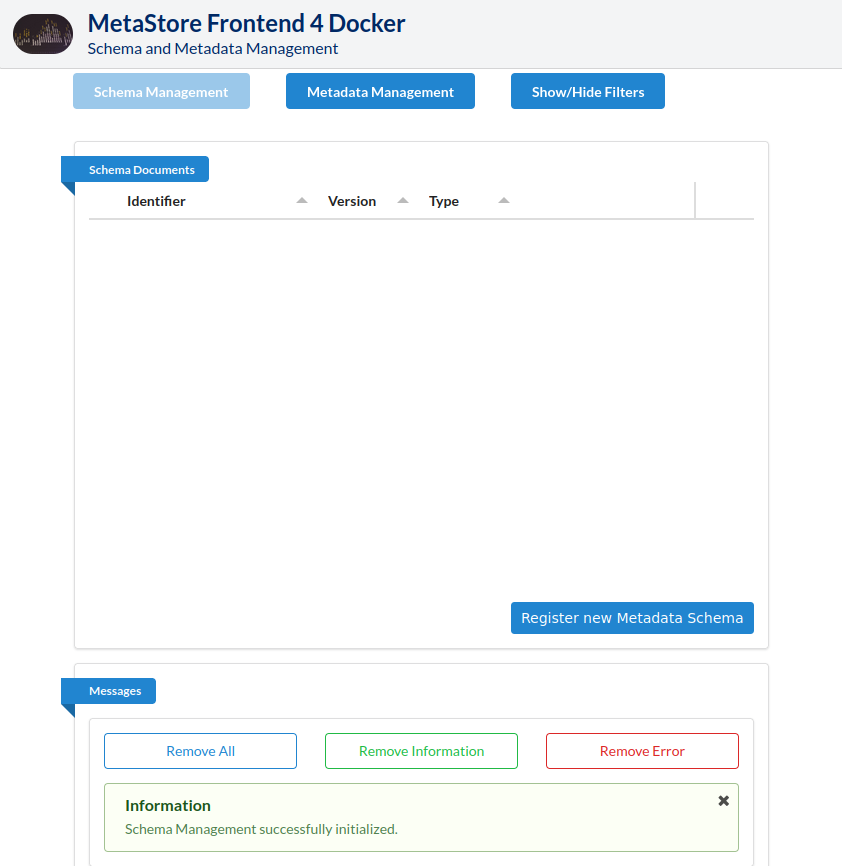 Schema Management GUI